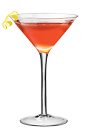 The Martini PAMA cocktail is made from PAMA Pomegranate Liqueur, Cointreau and vodka, and served in a chilled cocktail glass.