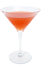 The Paradise Cocktail is made from Apricot Brandy, Gin, grenadine and fresh orange juice, and served in a chilled cocktail glass.
