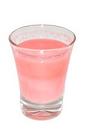 The Pink Pumpkin shot is made from red vodka and pumpkin pie cream liqueur, and served in a chilled shot glass.