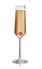 The Kir Royale Salted cocktail is made from Stoli Salted Karamel Vodka, champagne and raspberry liqueur, and served in a chilled champagne flute.