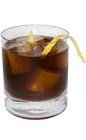 The Black Jack drink is made from Brandy, Cherry Brandy and cold black coffee, and served in an old-fashioned glass.