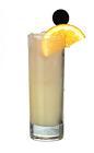 The No Fear drink is made from Absolut Citron, grapefruit jucie and Schweppes Russian, and served in a highball glass.