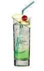 The Foregreen drink is made from Sourz Apple, vodka and lemon-lime soda, and served in a highball glass.