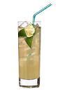 The Havana Beach drink is made from white rum, sugar syrup and pineapple juice, and served in a highball glass.