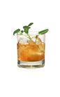The Mandarine Whisky drink is made from Mandarine Napoleon and scotch, and served in an old-fashioned glass.