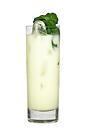 The Midori 43 drink is made from Midori Melon Liqueur, Licor 43 and milk, and served in a highball glass.