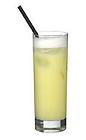 The Royal Fizz drink is made from gin, lemon juice, sugar and egg, and served in a highball glass.