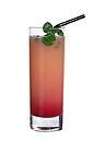 The So Dem A Com drink is made from white rum, Passoa, grenadine and guanabana juice, and served in a highball glass.