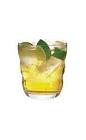 The Diaz Sour drink is made from vanilla vodka and Sourz Apple, and served in an old-fashioned glass.