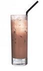 The Spurs Scores drink is made from cognac and chocolate milk, and served in a highball glass.