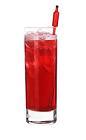 The Walking The Plank drink is made from Southern Comfort, bourbon and cranberry juice, and served in a highball glass.