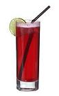 The Woo Woo drink is made from vodka, peach liqueur and cranberry juice, and served in a highball glass.