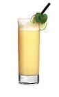 The Yellow Cab dirnk is made from whiskey, Advocaat, Sockerlag and fresh lemon juice, and served in a highball glass.